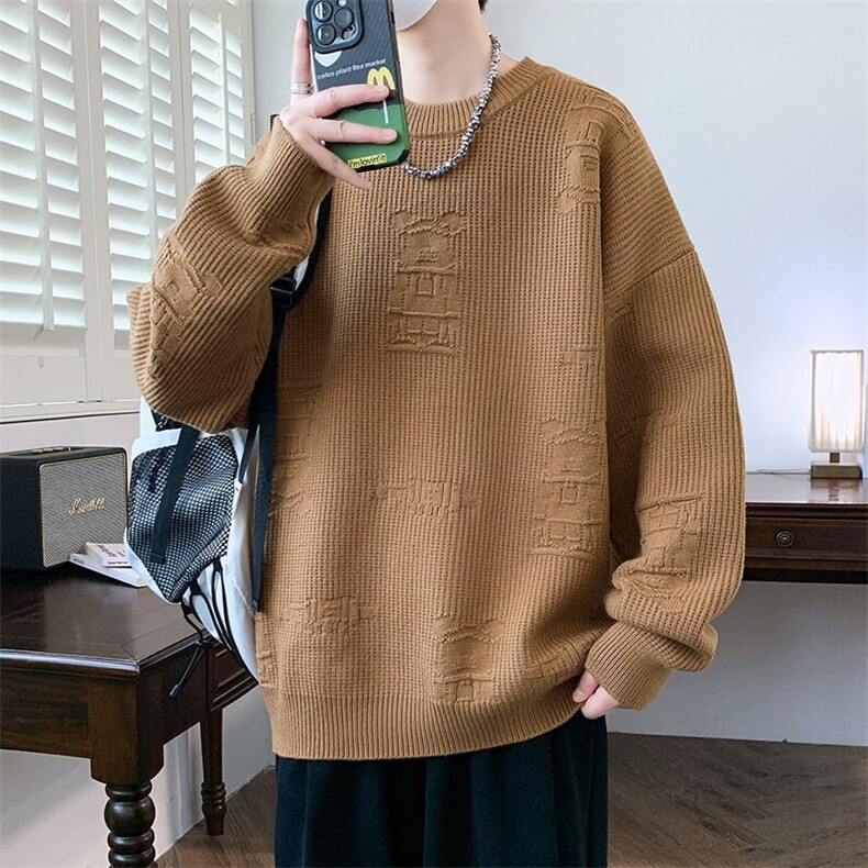 84758-P60秋冬新款休闲毛衣男长袖针织衫立体熊潮牌打底衫,男装针织衫/毛衣,电商D310B