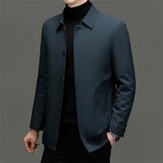 白鸭绒轻薄羽绒服男冬季翻领中年爸爸休闲保暖男士冬装外套男上衣，男装羽绒服，电商B212（原钱塘6029）