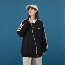 中性风2023秋冬新款宽松大码撞色拼接圆领套头卫衣1817-P40控59，男装卫衣，星座914-3