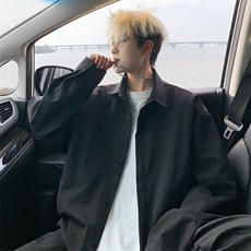 ！2025春季新款男士纯色长袖衬衣简约白衬衫CS06特P35，男装衬衫，电商B220