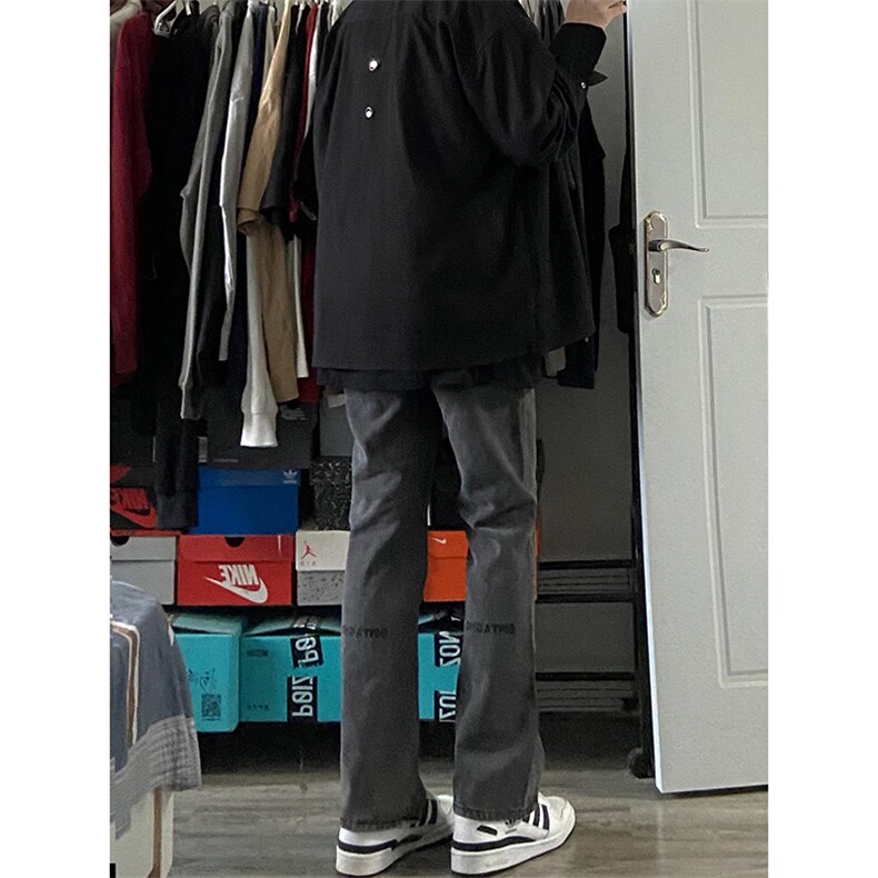B221 美式ins高街小众刺绣字母修身小脚牛仔裤 LK23036-P60 控78图片