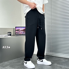 抖音春装阔腿裤卫裤男运动裤宽松直筒休闲裤A329-K13-P55，男装休闲裤，电商A329