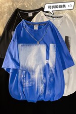 夏季新款高街抽象印花个性链条装时尚男士T恤MT3529-P45，男装T恤，星座717