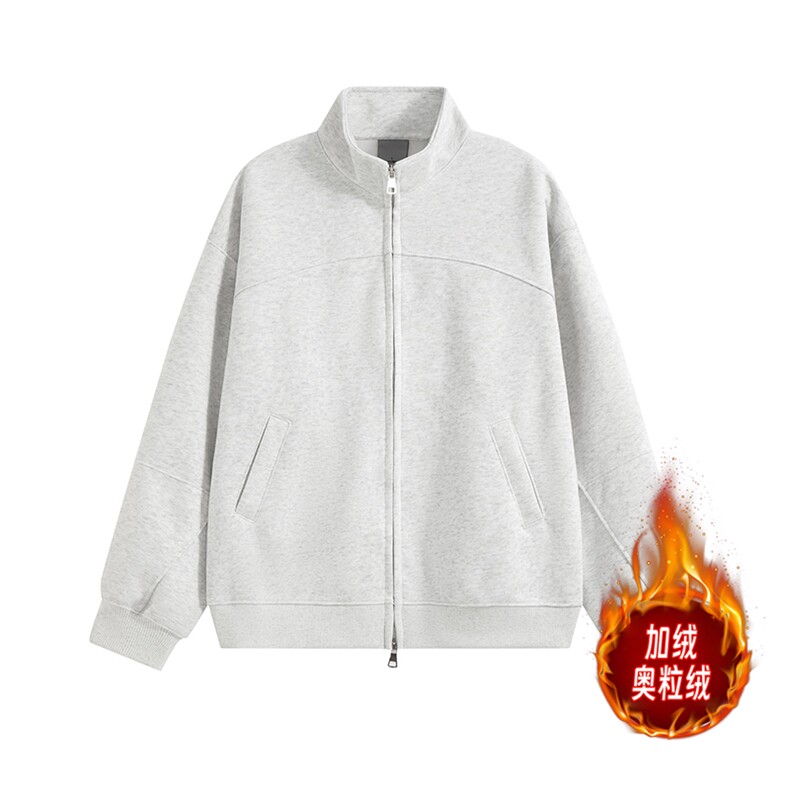 重磅加绒奥粒绒短款500克拉链立领卫衣短宽套头外套 RH5321JR-P65图片