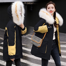 棉衣/棉服时尚收腰百搭优雅撞色拼接棉衣2020年冬季韩版，女装棉衣/棉服，瑶迪依秀