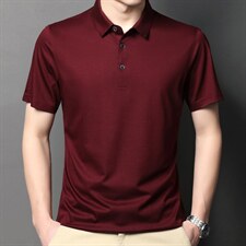 短袖T恤上衣POLO衫2023夏季新款中年男士翻领纯色商务休闲打底T恤，男装T恤，电商B212（原钱塘6029）