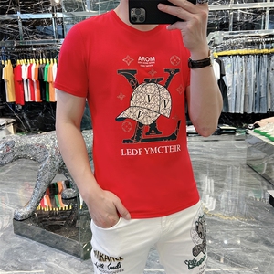 新款时尚高端精品欧货夏季男T恤短袖潮流抖音A227B-A-713-P45图片