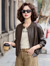 2026年春季新款现货休闲时尚皮衣外套品质女装，女装皮衣，臻衣坊