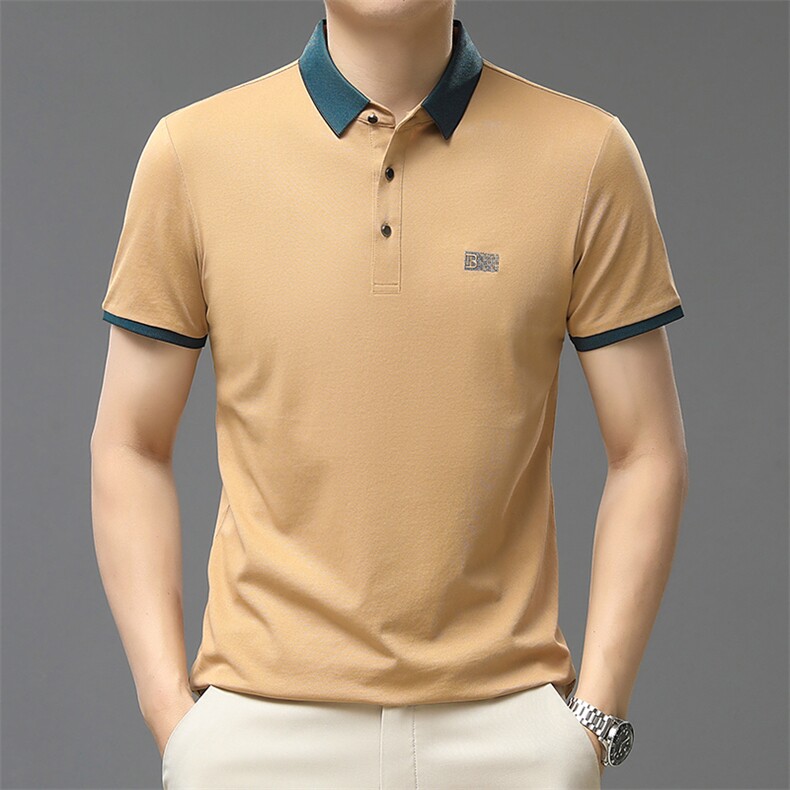 夏季男士短袖休闲t恤百搭polo衫中年爸爸夏装上衣QP1635-P55,男装Polo衫,星座1105-3