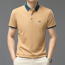 夏季男士短袖休闲t恤百搭polo衫中年爸爸夏装上衣QP1635-P55，男装Polo衫，星座1105-3