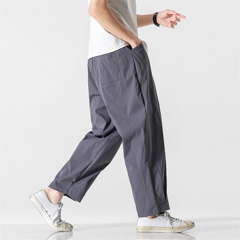 夏季休闲工装裤潮港风哈伦裤日系复古阔腿裤薄款潮K139/P50,男装工装外套,电商A221A
