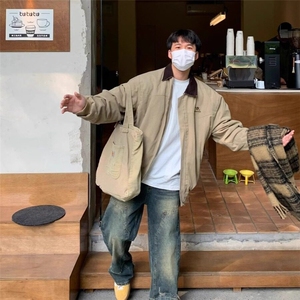【有货】DJK7701-P68早秋工装外套男女款棒球服情侣翻领夹克上衣图片