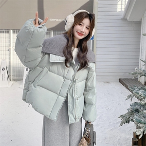 新款现！毛线大翻领保暖休闲羽绒服外套2C133-6008-P265-K388图片