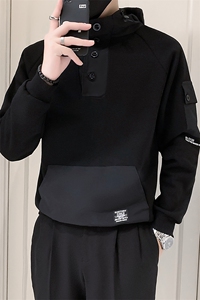卫衣男2025新款秋季潮牌立领连帽春装上衣外套  A313-1-6126-P88图片