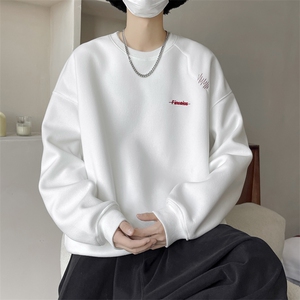 B368P35加厚慵懒风休闲情侣针织衫男女打底衫卫衣带图片
