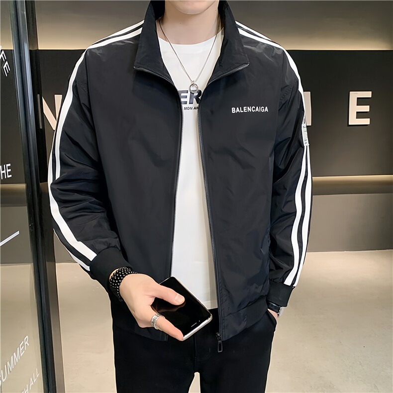 店主风新款夹克外套男春秋休闲百搭时尚立领男士上衣S2208-P90,男装夹克,星座310B-3
