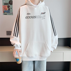 400高克重华棉卫衣秋冬内景宽松连帽衫男WY00252/P55加绒P60，男装卫衣，电商B316