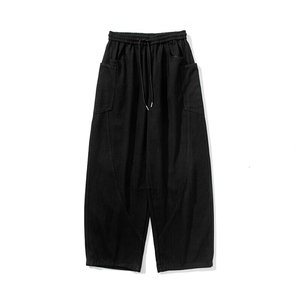 春夏 大码日系复古工装拼接休闲裤阔腿裤美式休闲潮男女 K276/P70图片