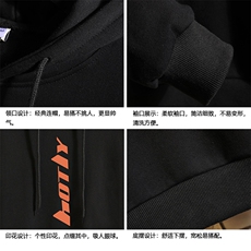 WY2006-P40纯连帽卫衣男大码运动帽衫宽松薄外套砖墙挂拍，男装卫衣，电商A040A