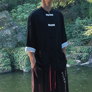 现货 新中式男女款太极服禅服撞色盘口开衫班服MT2310-P65-控88图片