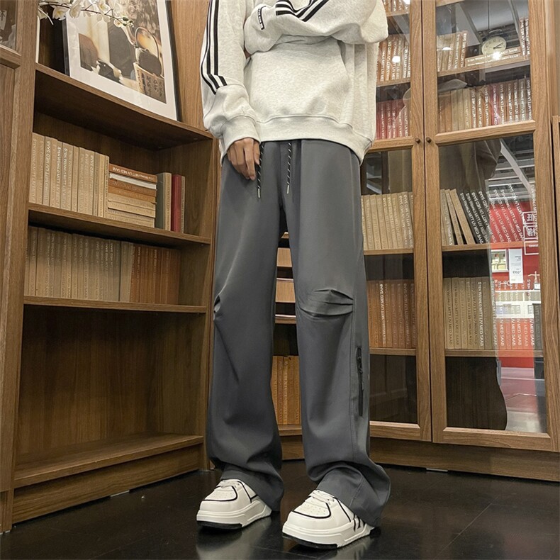 美式vibe冲锋裤子男冬季痞帅宽松直筒休闲长裤KK229-P40加绒48,男装卫衣,星座1008-1