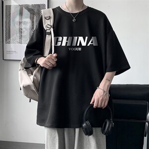 HT73001-P22 华夫格t恤男短袖男大码五分袖 大皂风图片