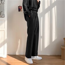 dk轻熟风垂感西裤男直筒宽松裤子男韩版潮流痞帅九分裤XK201-P35，男装西裤，星座1008-1