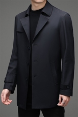 D-N2106男士2022年秋季新款长袖外套休闲翻领青年中长款风衣P165，男装风衣，电商B360