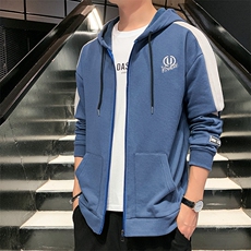 2021春秋季运动开衫卫衣青少年潮流连帽bf慵懒风休闲外套P49，男装卫衣，星座217-4