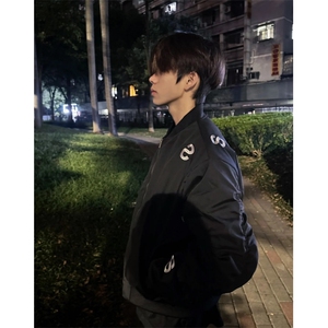 棒球服夹克男女韩版潮流字母刺绣宽松2025春季ins外套W6506-P63图片