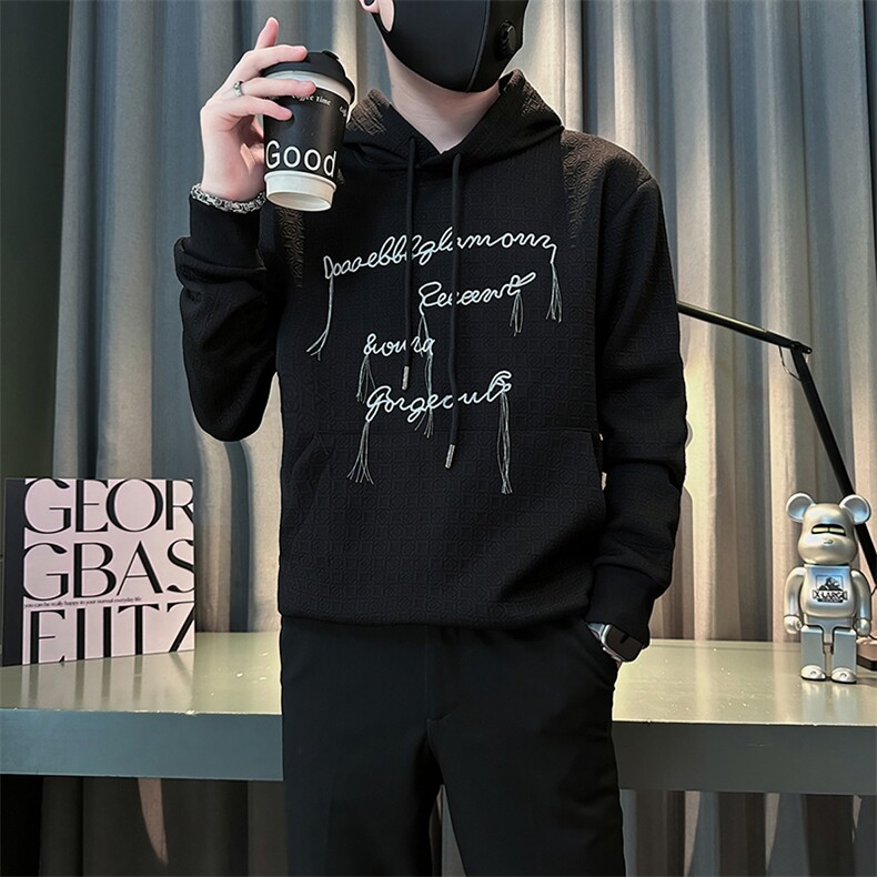 痞帅高级感刺绣男士连帽卫衣外套社会小伙店主风301C-WY51P68控98，女装短外套，星座301C（原B323）