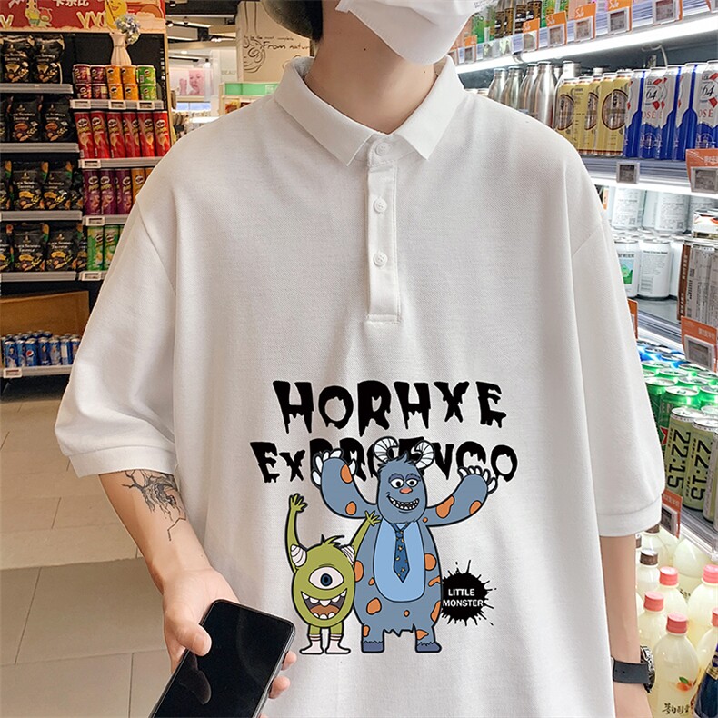 PL57048-P35翻领短袖polo衫男大码胖子半袖t恤男有领保罗衫模特,男装Polo衫,电商A040