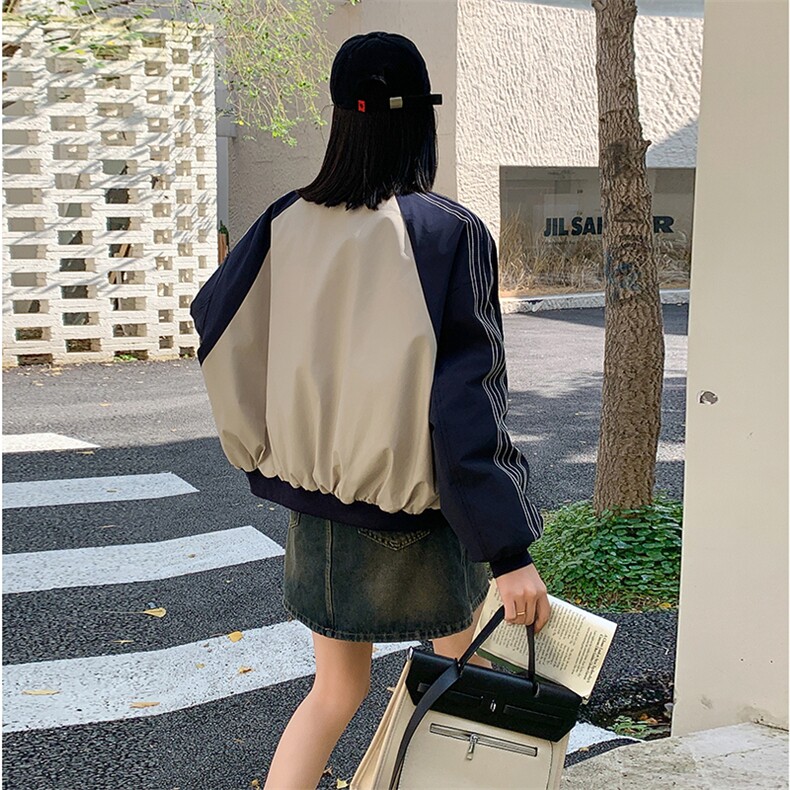 2024冬装新款圆领休闲夹克款时尚棉衣,女装棉衣/棉服,施恩睿棋