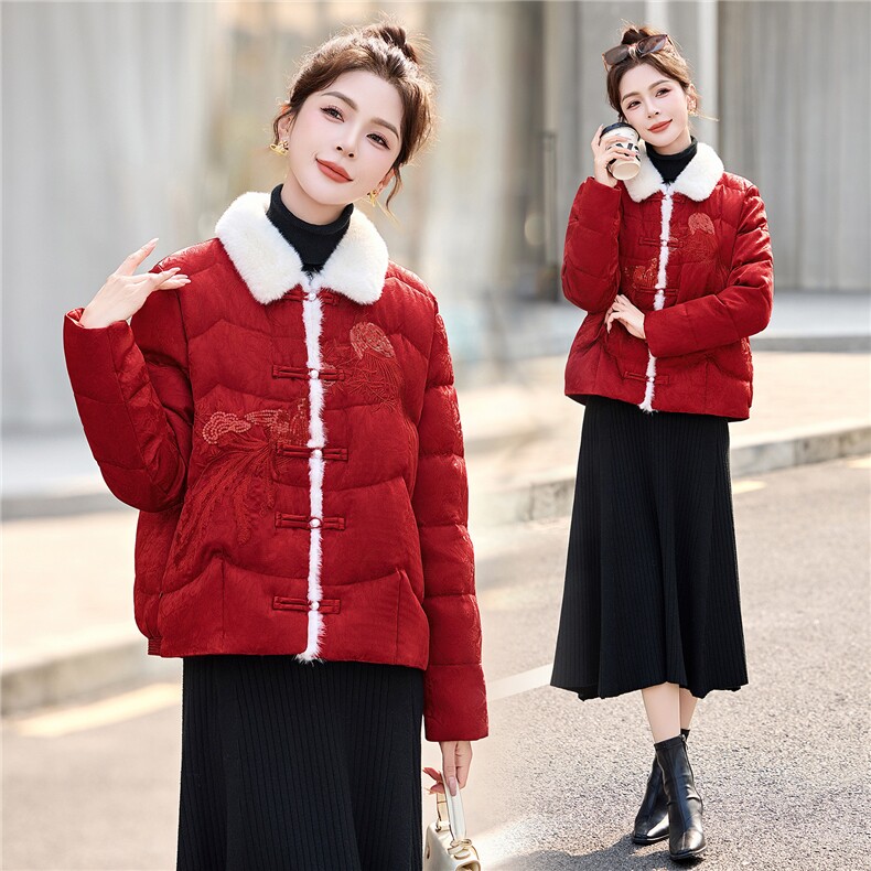 羽绒服女冬季2025年新款时尚白鸭绒加厚保暖外套图片