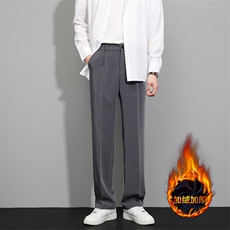 加绒加厚休闲长裤男秋冬季大码西装裤子217-2-HK2358-P45加绒55，男装西服套装，星座217-2