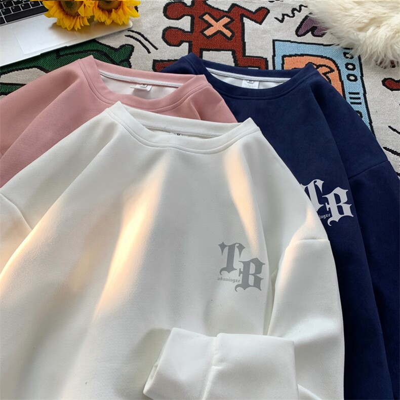 XZ213-JPR03-P35控48港风大码美式中性重磅麂皮绒套头圆领卫衣,男装卫衣,星座213