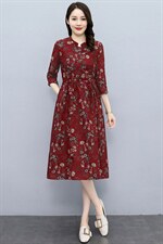 2022春装时尚简约大气优雅收腰显瘦休闲修身百搭棉麻连衣裙2207-1，女装连衣裙，欣贝拉