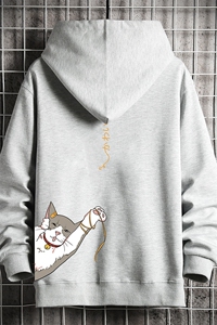 KS21013-P38连帽开衫卫衣男运动外套大码班服 网格挂拍图片
