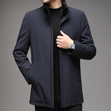 BB6557秋冬2023年男士新款夹克兔毛内胆大衣保暖派克服P792，男装皮衣，电商B360