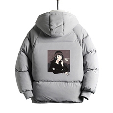 MY16122-P100加厚加绒连帽衣男大码服男面包服男网格挂拍，男装棉衣，电商A040A