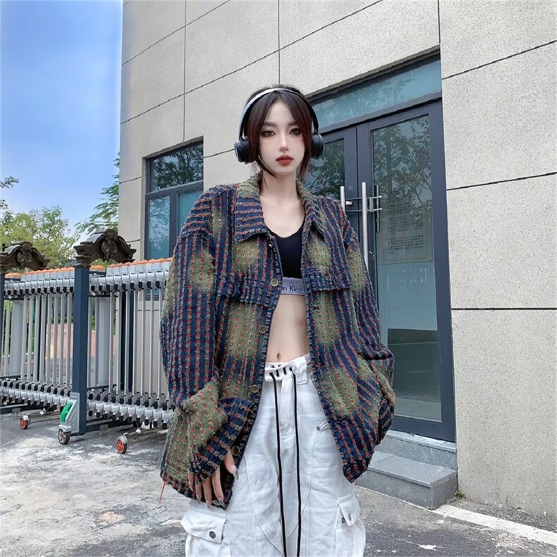hiphop欧美高街做旧扎染外套男女街头潮流嘻哈宽松夹克JK067-P85,男装夹克,星座1008