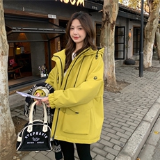 新款2026冬季加绒派克服7841-P215-K328，女装棉衣/棉服，2C057