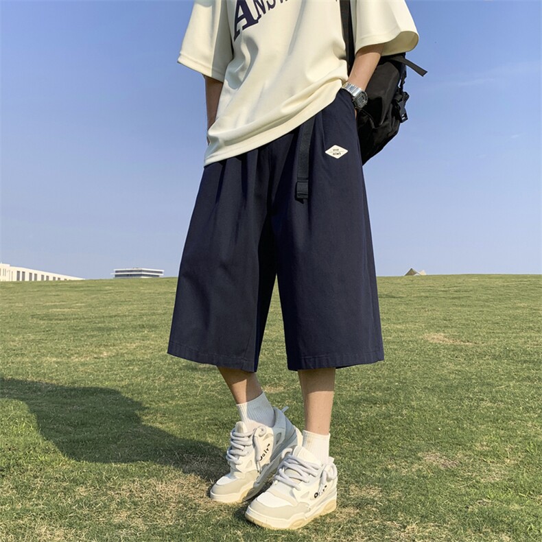 2024夏季新款美式潮牌宽松休闲裤日系复古七分裤男现货K7012-P30,男装牛仔裤,星座512-3