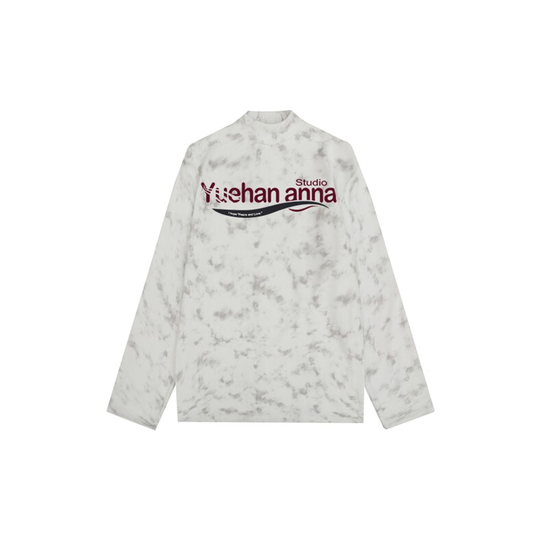 260克重磅扎染德绒半高领打底衫【有货】HD019-DR25443RB-P25,男装T恤,电商019-1