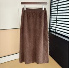 秋冬新款纯色针织半身裙时尚百搭，女装半身裙，绒崒