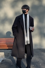 2024新款长款大码毛呢大衣秋冬韩范英伦风衣外套DSA157B-J251-P98，男装风衣，电商A157B