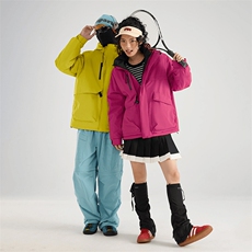 现货5W件冬季三防美式boxy解构连帽雪山冲锋衣棉衣男女棉服厚外套，男装夹克，电商A443