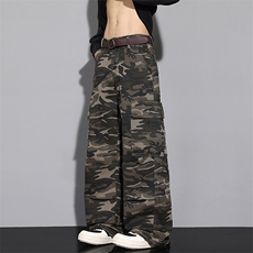迷彩工装裤男女宽松直筒多口袋K2535P55，男装工装外套，电商D325