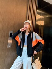 2022春装新款休闲时尚针织棒球针织外套，其它，Lime meca 俪米