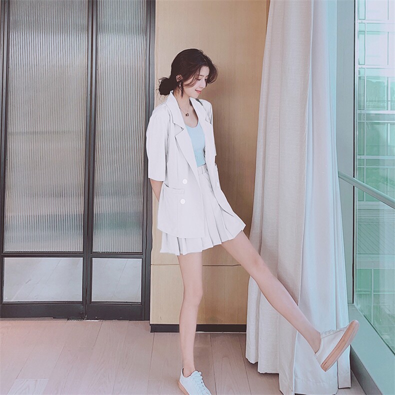 档口现货爆款西装套装新增白色白底图zb011-892p110k168,女装西装,Mushroom